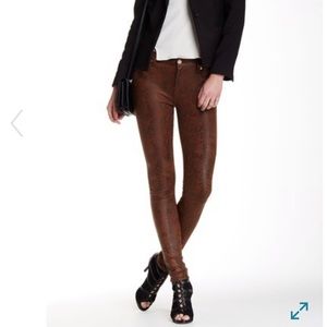 7 For All Mankind Skinny Snakeskin Jeans Sz27